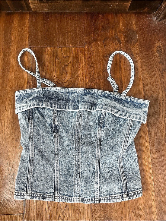 Pilcro Tops - 🌺🌺NEW Pilcro Denim Corset Crop Top Size Small NWT